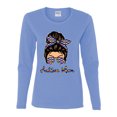 thumbnail image 3 of Autism Awareness Mom Life Messy Hair Bun | Cool Support Neon Print Bandana Mother's Day Womens Graphic Long Sleeve T-Shirt, Light Blue, XX-Large, 3 of 5