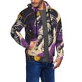 thumbnail image 2 of Vsdgher Astronaut Floating purple Space Mens Hoodies Zip Hoodie, Hoodies for Men, Zip-up Hooded Sweatshirt-3X-Large, 2 of 5