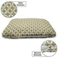 thumbnail image 3 of Geometric Pet Bed, Abstract Geometric Origami Pattern Vintage Illustration Retro Style Print, Resistant Pad for Dogs and Cats Cushion with Removable Cover, 24" x 39", Orange Teal Cream, by Ambesonne, 3 of 4
