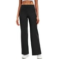 thumbnail image 3 of NELEUS ButterSoftFlex Womens Wide Leg Pants Athletic Yoga Legging Casual Sweatpants with Waistband Pocket,Black,US Size L, 3 of 12