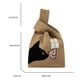 thumbnail image 3 of Bolso de punto para monedas, estampado de animales, bolso de mano para mujer, bolso de compras (caqui), 3 of 3