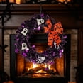 thumbnail image 6 of BUTASY Halloween Wreath for Front Door, Black Artificial Flower Wreath for Halloween Indoor Decorations Centerpiece Party Holiday Wall Home Decor, 6 of 6