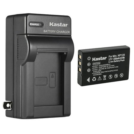 Kastar 1-Pack Battery and AC Wall Charger Replacement for Fujifilm NP-120, NP-120B, FNP120, TOSHIBA NP-120, PX1657, PENTAX D-LI7, RICOH DB-43, CONTAX BP-1500S, KYOCER BP-1500S