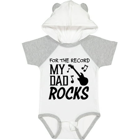 

Inktastic For the Record My Dad Rocks Gift Baby Boy or Baby Girl Bodysuit
