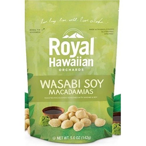 Royal Hawaiian Orchards Wasabi and Soy Macadamias Nuts, 5 oz by ROYAL HAWAIIAN ORCHARDS