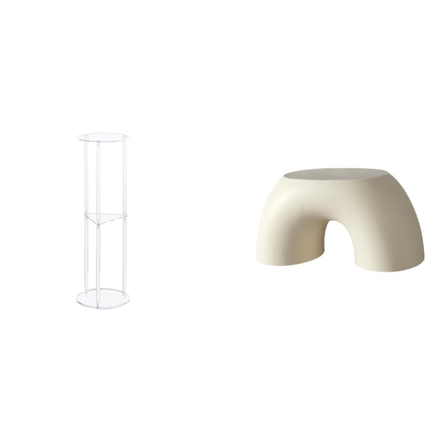 Mesa Auxiliar Acrílica Para Espacios Pequeños, Fácil De Montar Y Con Reposapiés Antideslizante. Ideal Para La Oficina, El Balcón, La Sala De Estar Y La Decoración Del Hogar.