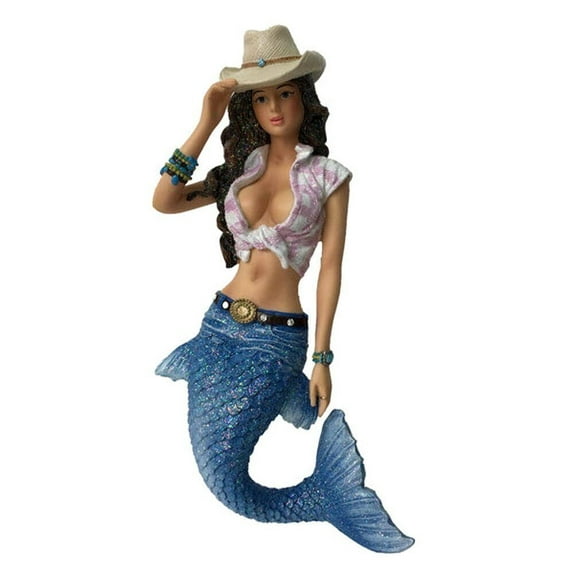 December Diamonds Jessie Cowgirl Mermaid Christmas Holiday Ornament