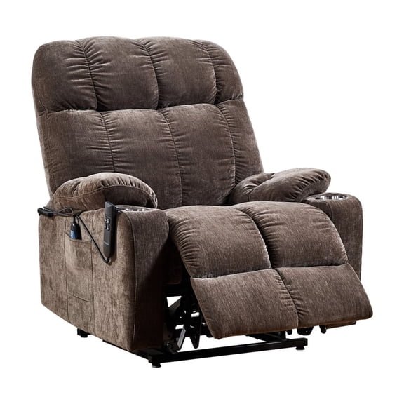 Newboti Furniture Power Lift Recliner Chair for Elderly Infinite Position Lay Flat 180° Recliner with Heat Massage 09587