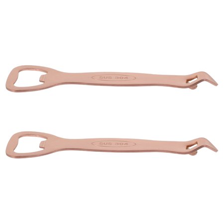 LITINKIMI 2-Pack Stainless Steel Flat Bottle Openers with Non- Handles for Kitchen Bar and Party Use