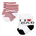 thumbnail image 5 of Hudson Baby Infant Girl Cotton Rich Newborn and Terry Socks, Mom and Dad Girl Red Black, 0-6 Months, 5 of 8