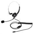 thumbnail image 2 of Call Center Headset Single-Sided USB Headset with Microphone Telephone Operator Headphone Noise Canceling Computer Headphone Headset with 330 Degree Boom for PC Landline Telephone, 2 of 9