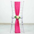 thumbnail image 2 of Balsa Circle 5 Fuchsia Accordion Crinkle Taffeta Chair Sashes Wedding, 2 of 8