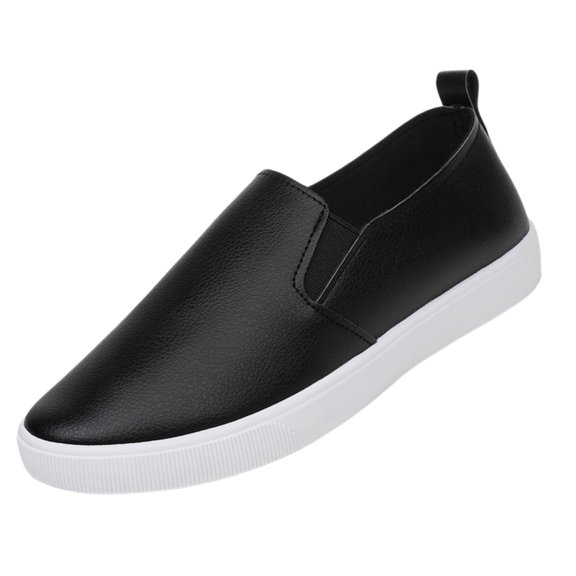 Yungyresw Women Flat Shoes Solid Color Closed Toe Slip on Fashion Casual Shoes Outdoor Comfortable Low Cut Hike Footwear Black 36