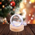 thumbnail image 2 of Wooden Lamp Base Led Light Display Stand For Gazing Ball Illumination Handcrafting Round Pedestal For Night Light Table Decor And Diy Projects, 2 of 8
