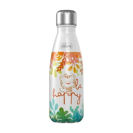 Chicco Stainless Steel Double Wall Vacuum Insulated Water Bottle, 4yr  - Safari, New
