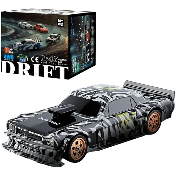 1/43 RC Drift Car for Adults, 2.4G Mini Remote Control Racing Car, 4WD Electric Model With Lights - High Speed RTR Vehicle, Type 4