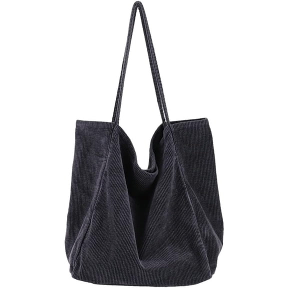 CoCoMangos Corduroy Tote Bag for Women Large Shoulder Bag Purse Pockets for College Work Travel Shopping
