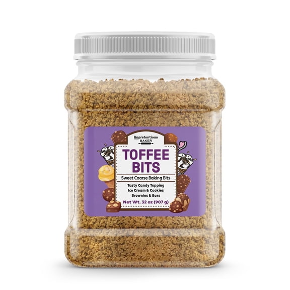 Unpretentious Toffee Bits, 2 lb, Ice Cream Topping, Baking, Desserts, Contains Almonds