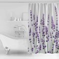 thumbnail image 4 of 72x78 Inch Shower Curtain Purple Lavender Bathroom Decor Waterproof Fabric Bathtub Bath Curtains Decorative Spring Botanical Garden Florals Motifs Extra Long Shower Curtain Set with Hooks, 4 of 6