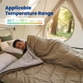 thumbnail image 4 of Sweetcrispy Double Sleeping Bag 2 Person Queen Size All Season Waterproof Camping Hiking Backpacking, Army Green, 4 of 9