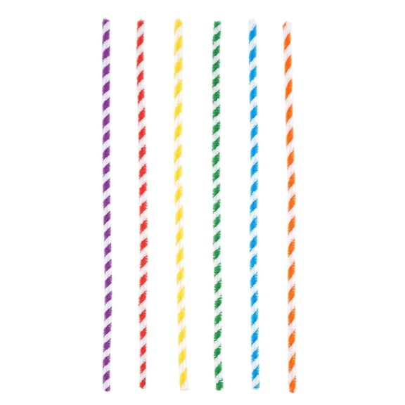 Primary Stripes Mix Chenille Pipe Cleaners by Creatology – 6mm x 12" Striped Craft Stems in Assorted Bright Colors for Kids’ Crafts & DIY Projects - 24 Pack
