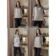 thumbnail image 3 of Zeagoo Women's 3/4 Sleeve Tunic Top Dressy Crew Neck Floral Print Tshirts Casual Basic Blouse Cute Work Tops, 3 of 4