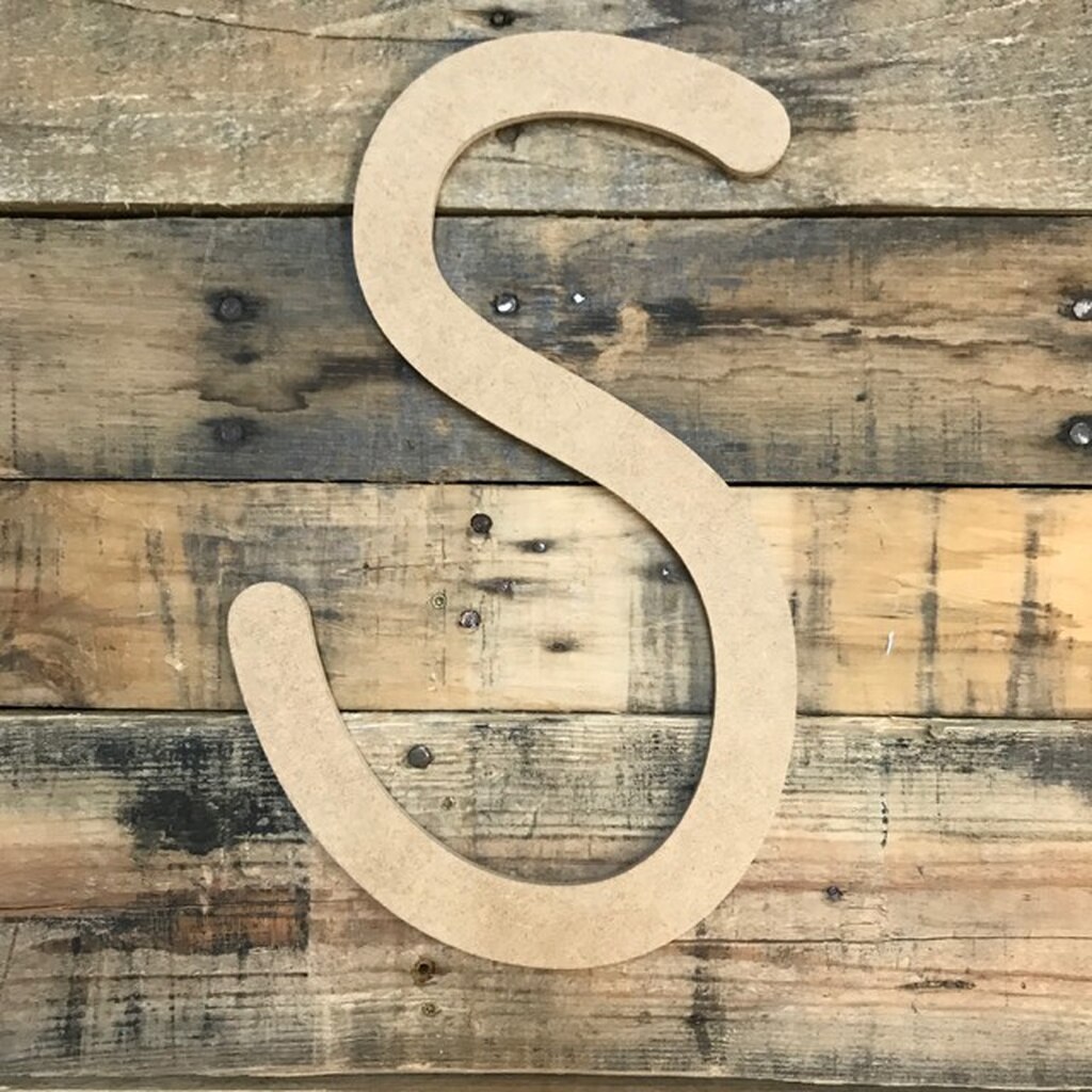 12'' Blank Wood Letter S, Fall is Coming Font, DIY Craft