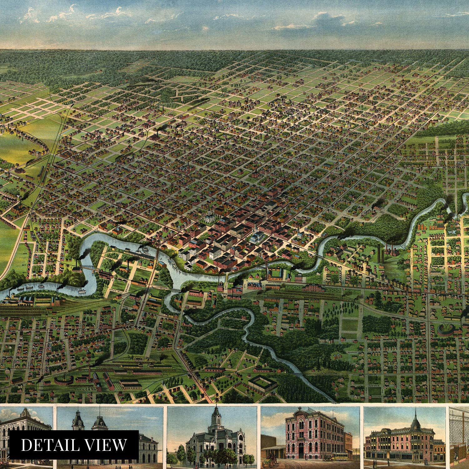 Houston, Texas, 1891' Gclee Prnt |  | Vntage map