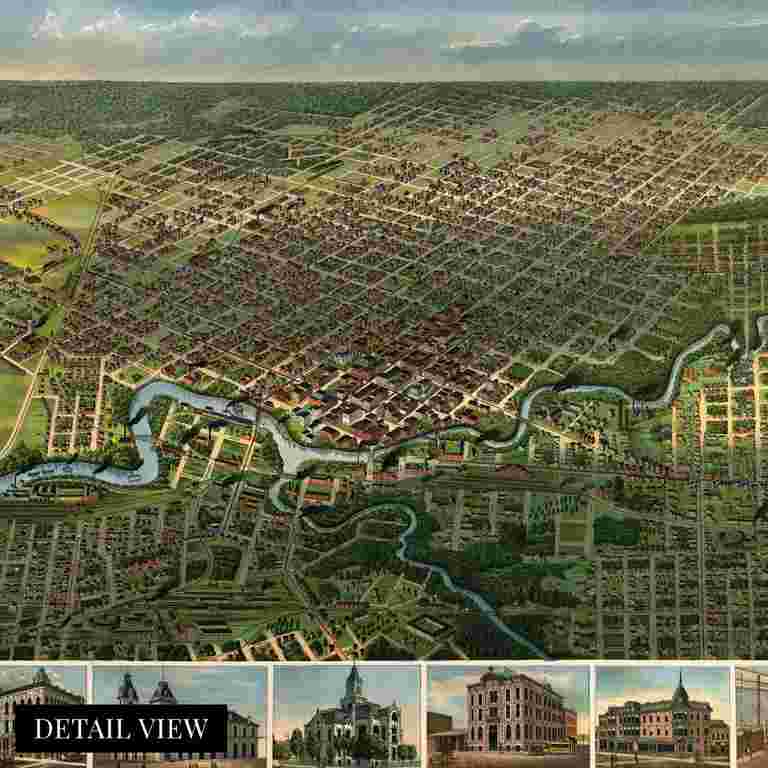 Houston, Texas, 1891' Gclee Prnt | | Vntage map Houston, Texas, 1891' Gclee Prnt | | Vntage map
