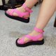 thumbnail image 1 of Sandalias AIYUQI de cuero genuino para mujer, novedad de verano 2023, sandalias con punta de Clip, zapatos romanos para mujer, sandalias Muffin WHS MTO Tan Jianjun unisex, 1 of 2