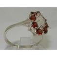 thumbnail image 4 of LBG British Made 925 Sterling Silver Natural Opal & Garnet Womens Statement Ring - 33 size options - Size 9, 4 of 7