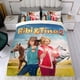 thumbnail image 4 of Bibi y Tina Conjunto de sábanas temático, trío de piezas, cómodo y amigable con la piel, diseño único, regalo de decoración para el hogar para familiares, amigos y fans,135cm *200cm, 4 of 6