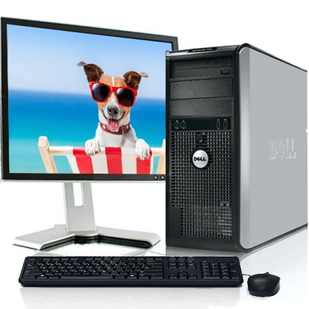 Refurbished Dell Optiplex Windows 10 Desktop Computer System with 250GB Hard Drive and a 19