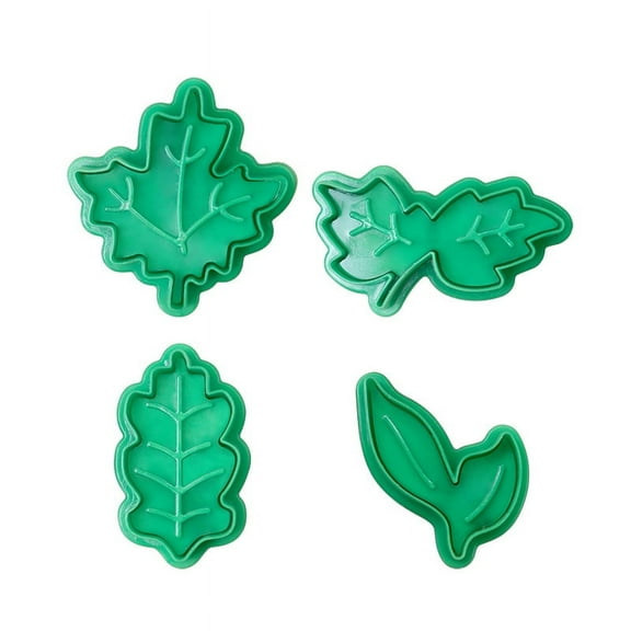 Cake Leaves Baking Pie Crust Cutters Mold Cookie Cutters, Pastry/Fondant Stampers/Apple Pie for Thanksgiving Christmas, Set of 4