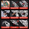 thumbnail image 5 of Electrician Pliers, 20-in-1 Multitool Pliers with Screwdriver Set & Wire Stripper - Folding Stylus, Crimper, Cutter - Professional Electrical Tool Kit for DIY & Repairs, 5 of 7