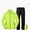 Green, variant on Afuyipoi Unisex Waterproof Rain Suit Hooded Raincoat Set Beige L