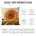 thumbnail image 5 of Leisuo Decorative Throw Pillow Cover Sunflower White Photography Beautiful Beauty Nature Color Cushion Two Sides Pillow Case Square Print for Home, 5 of 5
