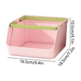 thumbnail image 3 of Stackable Plastic Storage Basket with Handle, Large Multipurpose Organizer Bin for Desk Office Kitchen, Portable Tote for Snacks Supplies, Home Organization Gift, 3 of 6
