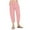 Pink, variant on lmcalzta Linen Capri Pants Women Drawstring Mid Waisted Straight Leg Loose Fitting Pants with Pockets