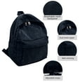 thumbnail image 4 of Corduroy Backpack,Cute Backpack Casual Striped Bookbag Lightweight Corduroy Book Bag for Travel, 4 of 7