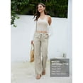 thumbnail image 6 of SEVEGO Tall Women Casual Linen Pants 30"/32"/34"/36" Inseam Drawstring Smocked Waist Beach Summer Trousers with Pockets, 6 of 6