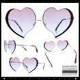 thumbnail image 2 of Womens Cute Bubbly Heart Shape Metal Rim Retro Lolita Sunglasses / Gold Tortoise - Purple Blue, 2 of 7