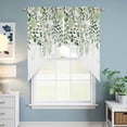 thumbnail image 6 of Swag Valance Curtains for Windows, Sage Green Eucalyptus Leaves Light Filtering Kitchen Curtains, Summer Weeping Floral Botanical Window Treatment Valances for Living Room, 36x36 - 2 PCS, 6 of 9