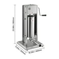 thumbnail image 3 of VEVOR Manual Sausage Stuffer, 11 LBS / 5 L Vertical Meat Stuffer, Dual-Speed Sausage Casing Meat Filling Machine, Stainless Steel Heavy Duty Filler with 5 Stuffing Tubes, for Commercial & Home Use, 3 of 9