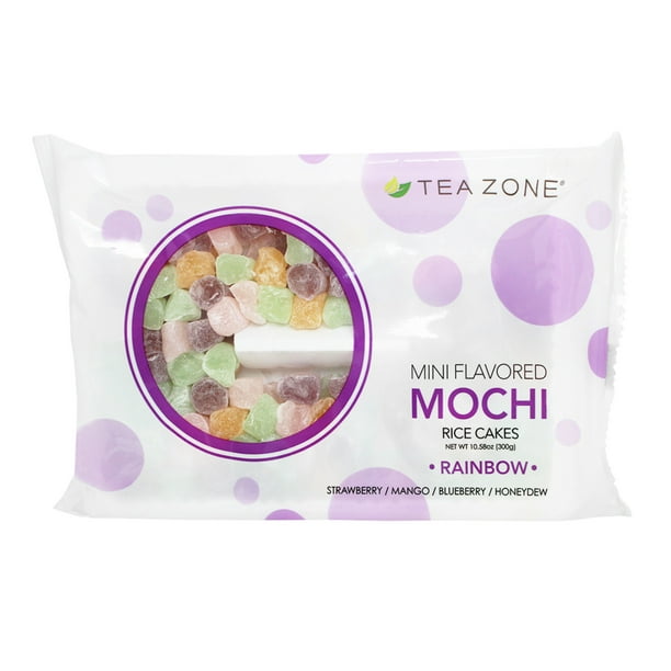 Mini Mochi RAINBOW Rice Cake Dessert Toppings by Tea Zone 10.58 Oz.