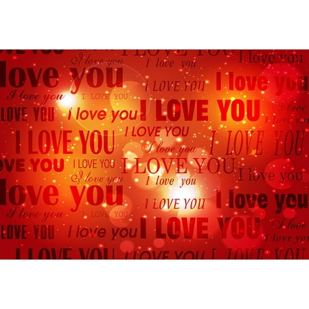 MOHome 5x7ft Valentine's Day Photography Backdrops Red Love Background for Photo Booth for Wedding Backdrop Shooting