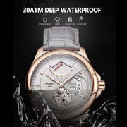 POEDAGAR Fashion Men Watch Top Brand Luxury Waterproof Date Quartz Watches Mens Military Leather Clock Sport Man Wristwatch