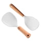 thumbnail image 4 of 2pcs Silicone Rice Scooper with Wooden Handle Kitchen Accessory Rice Spatula, 4 of 5
