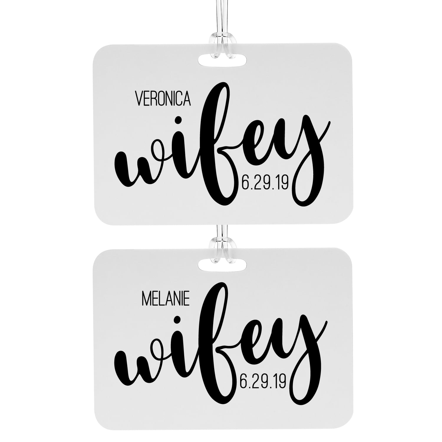 hubby wifey luggage tags