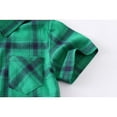 thumbnail image 6 of Boys Button Down Short Sleeve Shirts Toddler Buffalo Plaid Shirt with Pocket School Uniform Dress Shirt, 6 of 9